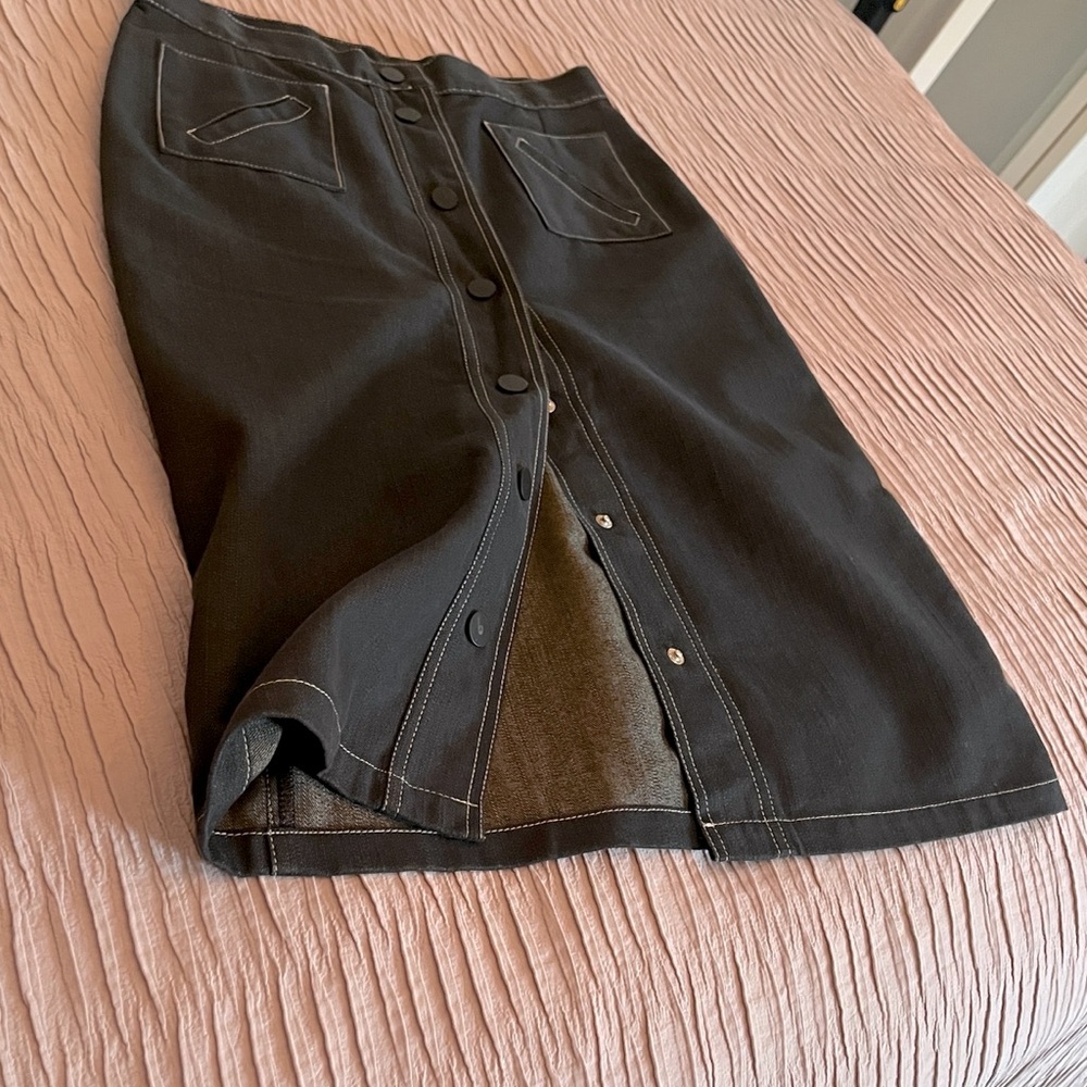 French designer midi skirt